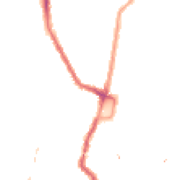 Night-time road noise heatmap for N16 9BS