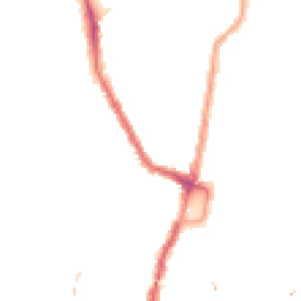 Night-time road noise heatmap for N16 9GN