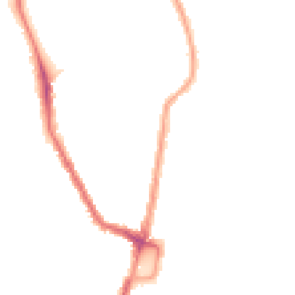 Night-time road noise heatmap for N16 9LP