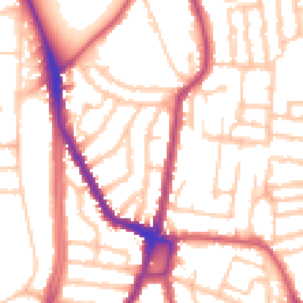 Daytime road noise heatmap for N16 9LR