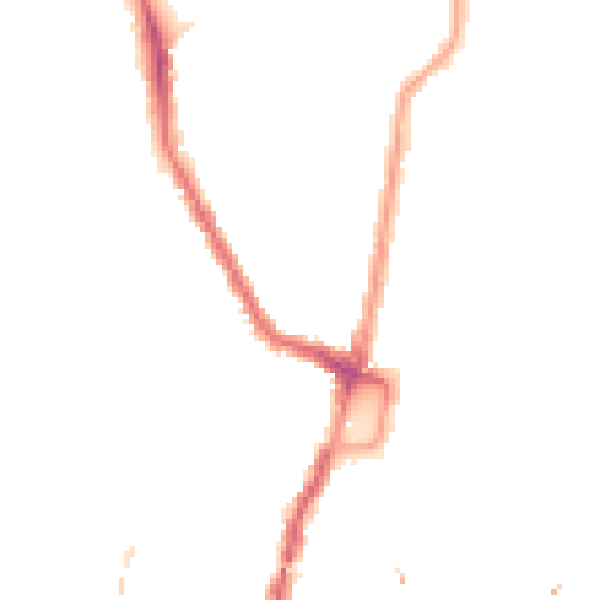 Night-time road noise heatmap for N16 9NA