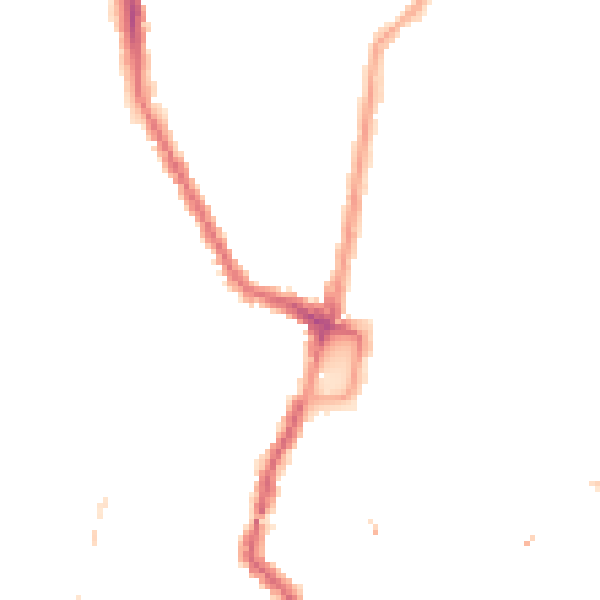 Night-time road noise heatmap for N16 9NB