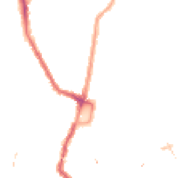 Night-time road noise heatmap for N16 9PJ