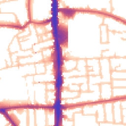 Daytime road noise heatmap for N17 0AG