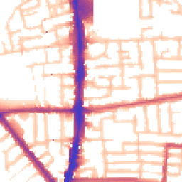 Daytime road noise heatmap for N17 0AU
