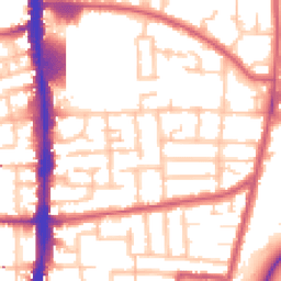 Daytime road noise heatmap for N17 0BN
