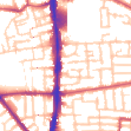 Daytime road noise heatmap for N17 0BT