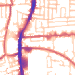 Daytime road noise heatmap for N17 0EU