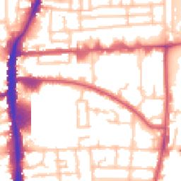 Daytime road noise heatmap for N17 0TS