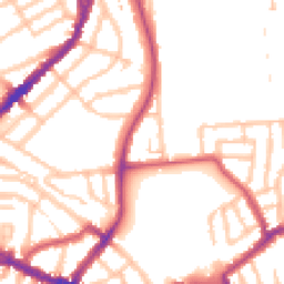 Daytime road noise heatmap for N17 6BS