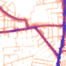 Daytime road noise heatmap for N17 6ER