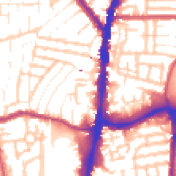 Daytime road noise heatmap for N17 6FE