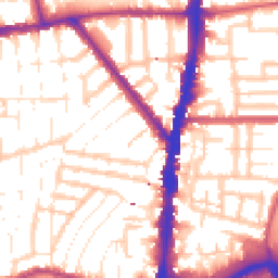 Daytime road noise heatmap for N17 6RB