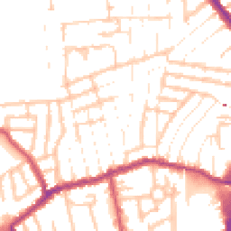 Daytime road noise heatmap for N17 6TP