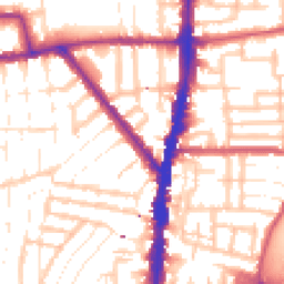 Daytime road noise heatmap for N17 6UR