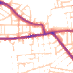 Daytime road noise heatmap for N17 6XF