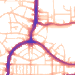 Daytime road noise heatmap for N17 7BZ