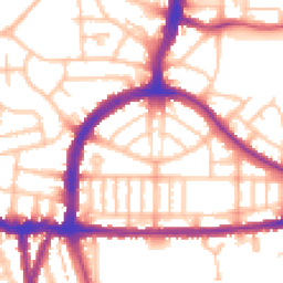 Daytime road noise heatmap for N17 7ED