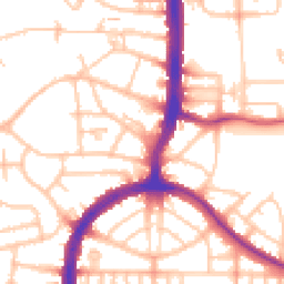 Daytime road noise heatmap for N17 7JU