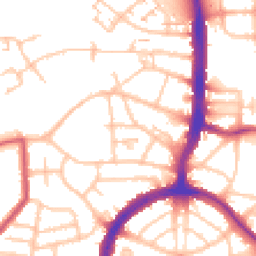 Daytime road noise heatmap for N17 7LA