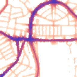 Daytime road noise heatmap for N17 7QY