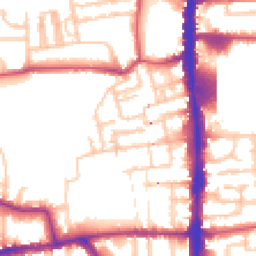 Daytime road noise heatmap for N17 8AP