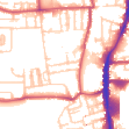 Daytime road noise heatmap for N17 8ED