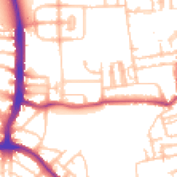 Daytime road noise heatmap for N17 8JQ