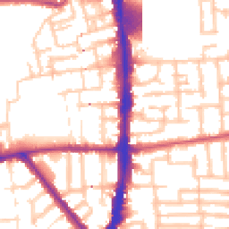 Daytime road noise heatmap for N17 8NB