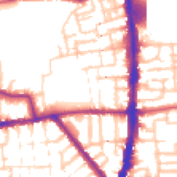 Daytime road noise heatmap for N17 8NL