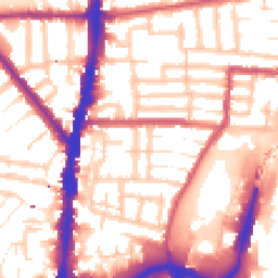 Daytime road noise heatmap for N17 9AN