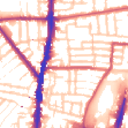 Daytime road noise heatmap for N17 9DB