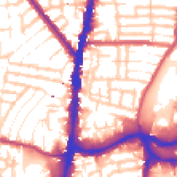 Daytime road noise heatmap for N17 9HS