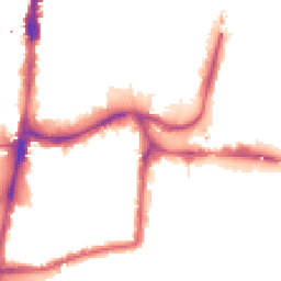 Night-time road noise heatmap for N17 9LY