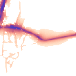 Daytime road noise heatmap for N17 9NH