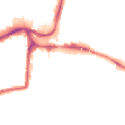Night-time road noise heatmap for N17 9PP