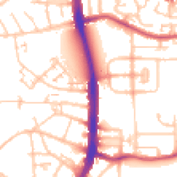 Daytime road noise heatmap for N18 1AA