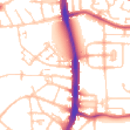 Daytime road noise heatmap for N18 1AB