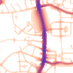 Daytime road noise heatmap for N18 1AD