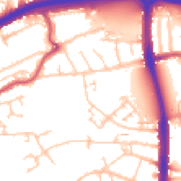 Daytime road noise heatmap for N18 1AP