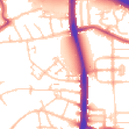 Daytime road noise heatmap for N18 1AT