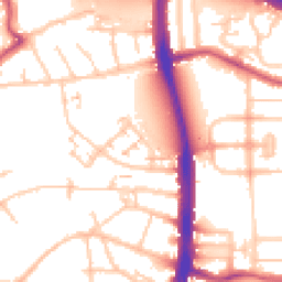 Daytime road noise heatmap for N18 1AU