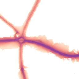 Night-time road noise heatmap for N18 1BD