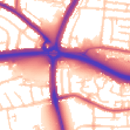 Daytime road noise heatmap for N18 1BH