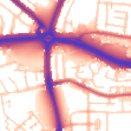 Daytime road noise heatmap for N18 1BJ