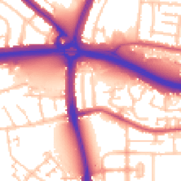 Daytime road noise heatmap for N18 1BL