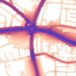 Daytime road noise heatmap for N18 1BN