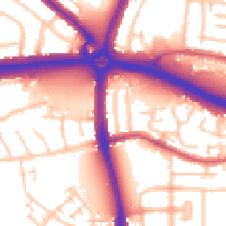 Daytime road noise heatmap for N18 1BP