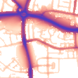 Daytime road noise heatmap for N18 1BU