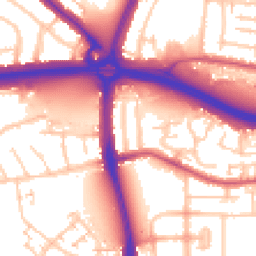 Daytime road noise heatmap for N18 1BW